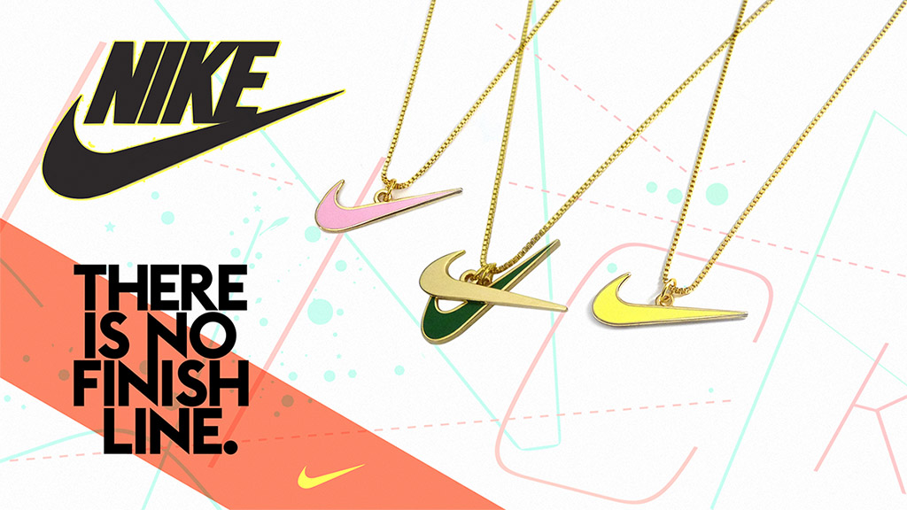 Nike swoosh custom enamel pendants