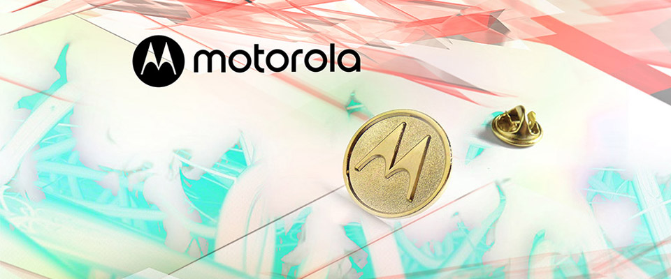 moto gold plated metal badges
