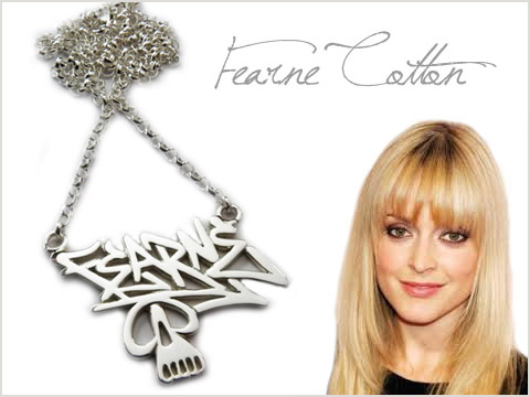 custom made necklace for radio 1 and TV presenter Fearne Cotton