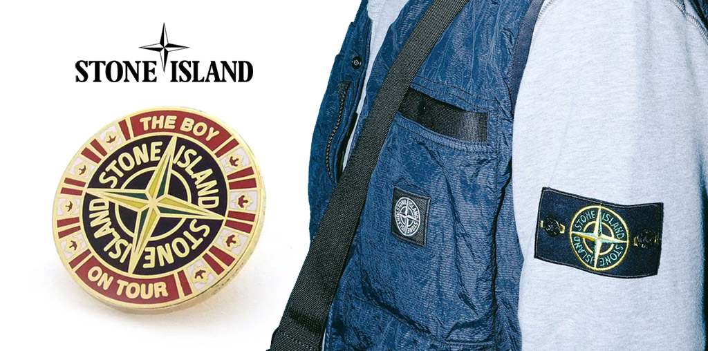 stone island enamel pin badges