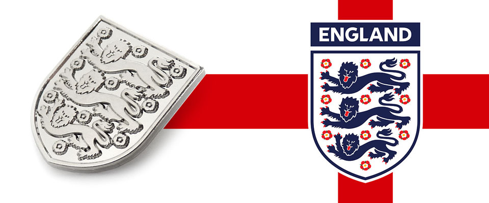 England football lapel pin badges