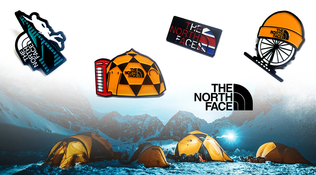 Northface soft enamel pins