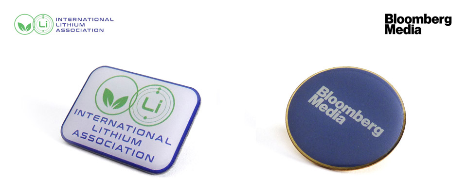 logo printed badges with epoxy