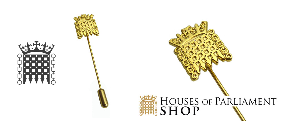 gold plated die struck tie pin