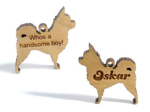 custom wooden pet tags