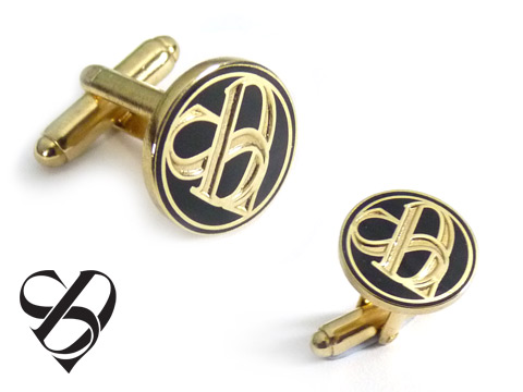 Personalised Cufflinks, Engraved Cuff Links, Enamel Cufflinks