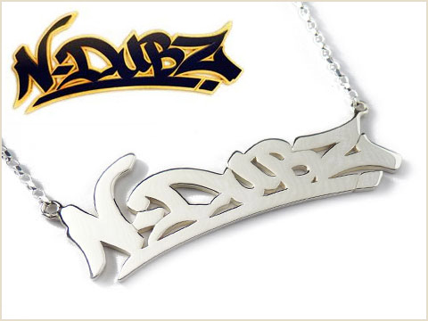 personalized silver name tag handmade for NDUBZ