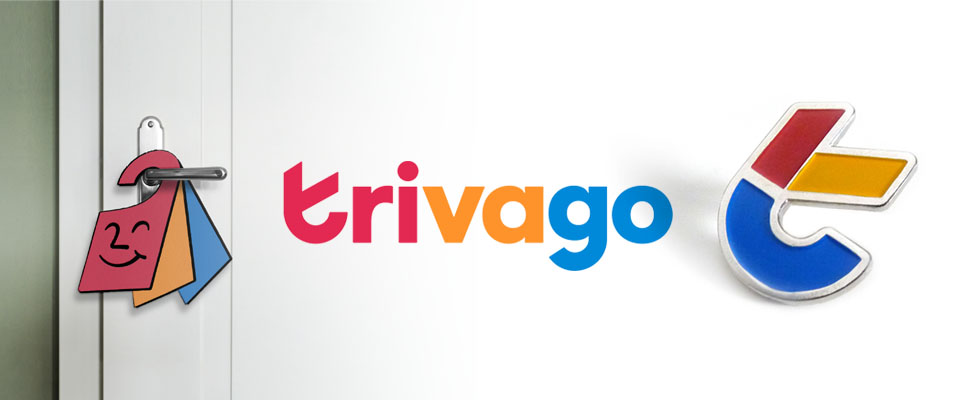 Bespoke soft enamel pins customised for the Trivago